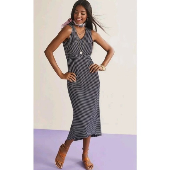 CAbi Dresses & Skirts - CAbi Navy Stripe Launch Dress